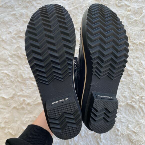 Sorel Women's Black Glitter Tivoli Winter Boots Size 7 Waterproof Lace Up Fur - Picture 9 of 13